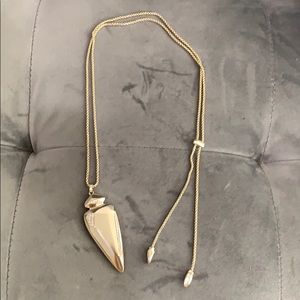Arrow Adjustable Necklace w/Gold Hardware